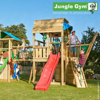 Jungle Gym Lekplatsuniversum 11 Spännande och utmanande lekplats för upp till 31 barn Om du har plats i trädgården har du här möjlighet för att bygga den ultimata lekplatsen till dina barn och alla