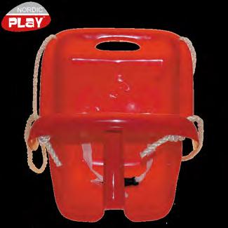 GUNGOR NORDIC PLAY Babygunga i plast med hög rygg och rep Babygunga tillverkad av plast och är inklusive justerbart rep upphängd i