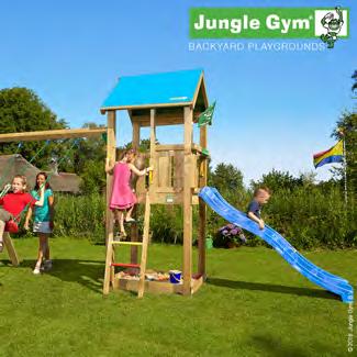 Jungle Gym Castle lektorn med gungmodul och 2 gungor Lektorn med historiska inslag Jungle Gym Castle är perfekt för fantasilekar och umgänge med vänner, där sandlådan är en bra grund för lekar som