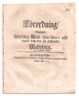 Nr 8. Mnemonisk huvudräkning. Busch, Jacob Adolf Wedich. Mnemonisk hufvudräkning vid förvandlingen såväl från det gamla till det nya som från det nya till det gamla systemet för mynt, mått och vigt.