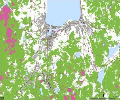 4.1.8.2 Myrmarker Stora sammanhängande myrmarksområden återfinns både väster och söder om Jönköping, se Figur 21.