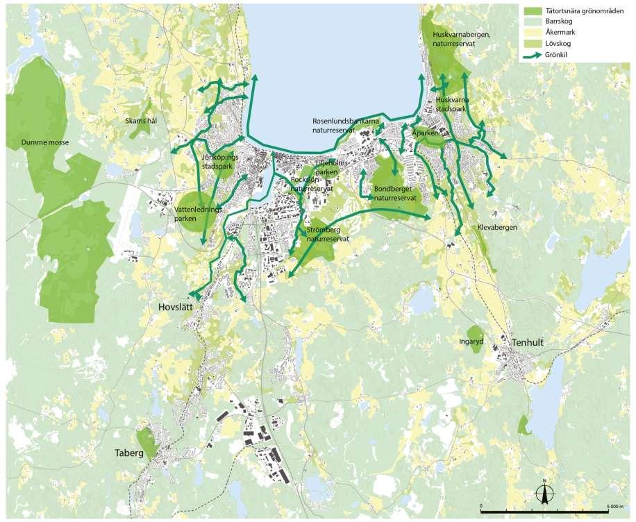 4.2.3.2 Lokala målpunkter Till lokala målpunkter räknas platser, byggnader och områden som människor boende inom Jönköpings tätort besöker.