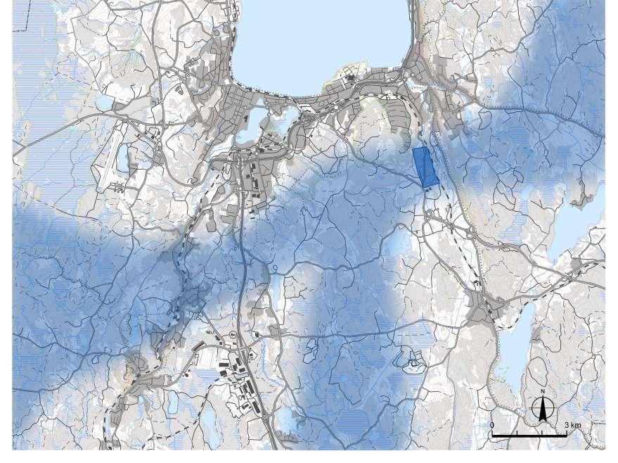 1 Beskrivning av passage och stationslösning Stationsprincip J6N innebär en huvudbana som går på höjderna söder om Jönköping med en extern station i norra Tenhultsdalen strax söder om Huskvarna.