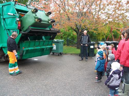 Vi studerar sopbilen. Mål 3: Kompostering. Vi skall lära oss att kompostera.