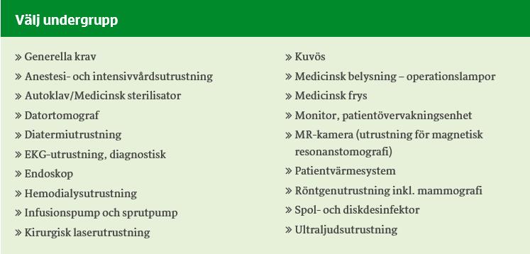 Hållbarhetskriterier för medicinteknisk