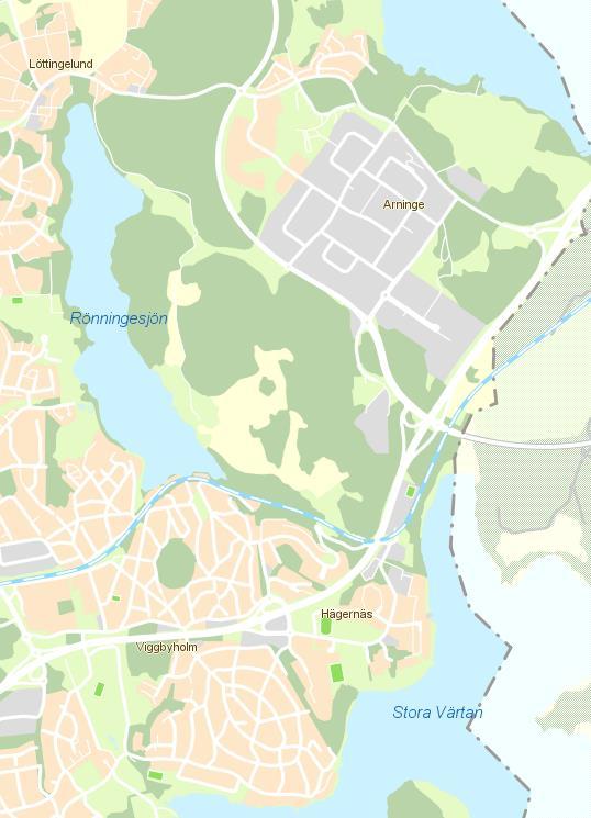 20(24) Platser i östra Täby I östra Täby ingår utbyggnaden av stadsdelarna Hägerneholm och Ullna som skulle kunna vara aktuella för en hundlekplats.