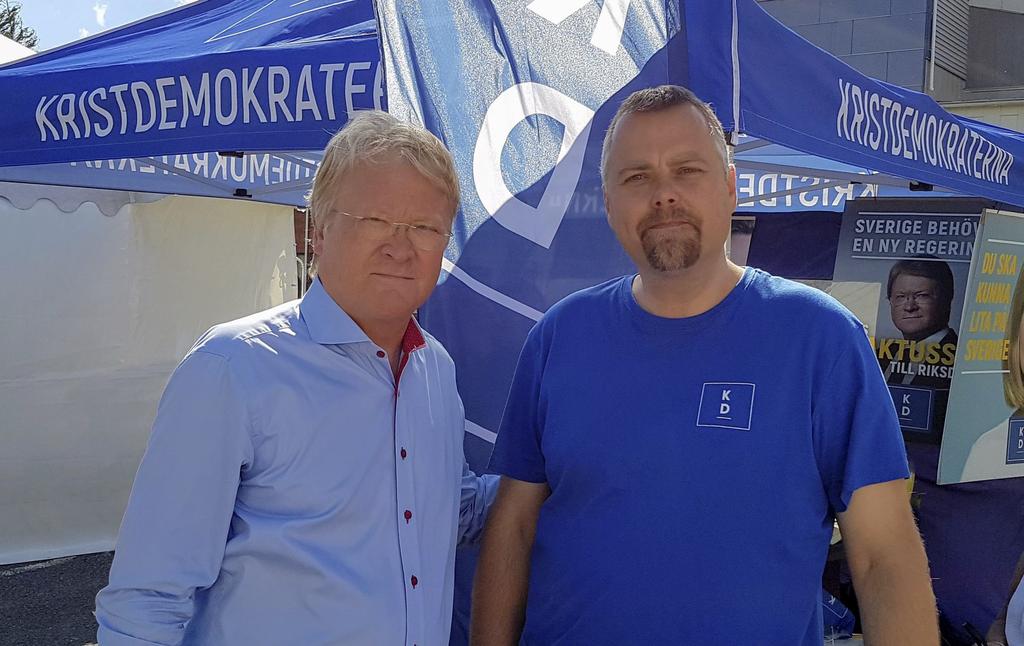 Lars Adaktusson, förstanamn till riksdagsvalet och Peter Lundberg, förstanamn till kommunvalet. VILL ATT P Vi ska bli den bästa kommunen i Norrbotten att starta, äga och driva företag i.