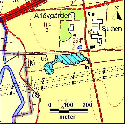 Anläggning har huvudsakligen skett genom schaktning. Tillflödet utgörs av dräneringsvatten från omgivande åkermark.