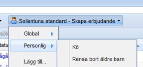 egna sparade profiler under Personlig. Sortera i respektive kolumn kan du göra genom att klicka på pilen i respektive kolumn.