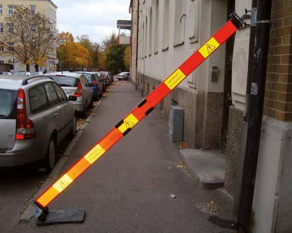 Avstängningsmaterial vid snöras Teleskopbräda för