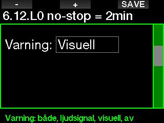 2.6.9 Startar nivåstopp När du dyker med en MB-nivå (mikrobubbla) som skiljer sig från L0 kan G2 varna dig när du inte längre befinner dig i MBdirektuppstigningsfas. 2.6.11 MB-nivå reducerad När du