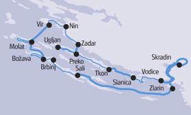 Cykel och båt i Kroatiska övärlden, norra turen med MS Carpe Diem och MS Dalmatino 2018 Denna tur tar er till norra Dalmatiens övärld. Cyklingen går över öarna Dugi Otok, Murter och Pasman.