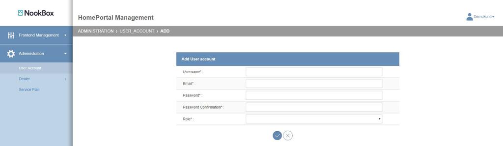 Nästa steg blir att ange ett unikt Username (vi förslår email-adressen som skall användas) och Password.