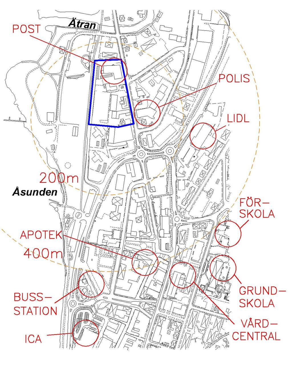 7 I samband med fastighetsregleringar och avstyckningar ska fastigheter inom kvartersmark höra till kvarteret Smedjan. Lek En lekplats ska skapas inom området för de nya bostadshusen.