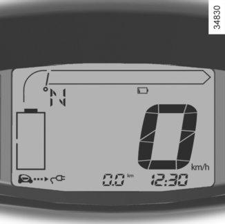 BOGSERING (STARTHJÄLP) (2/3) 1 Vid energiavbrott: bogsering Vid en total urladdning av fordonsbatteriet: kontrollampan Ṏ blinkar på instrumentpanelen, batteriets kontrollampa 1 på instrumentpanelen
