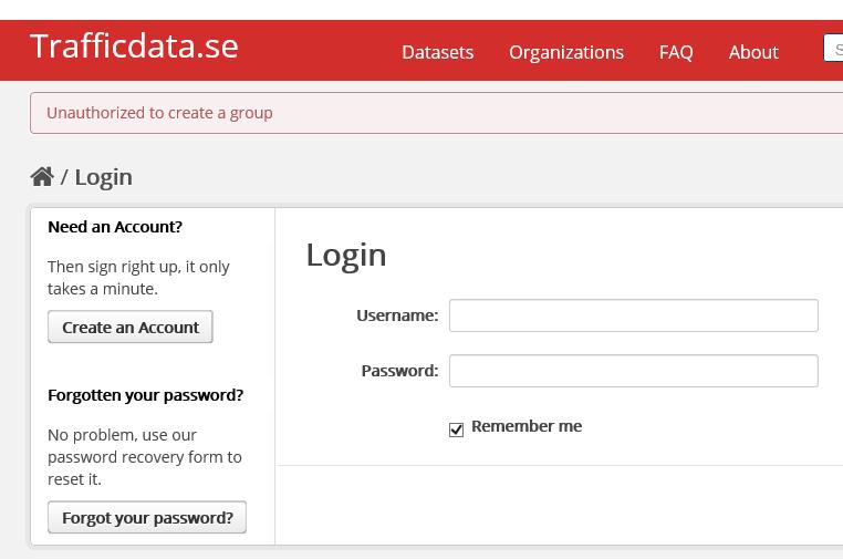 När du klickat på länken visas denna bild. Fyll i Username och Password. 2.