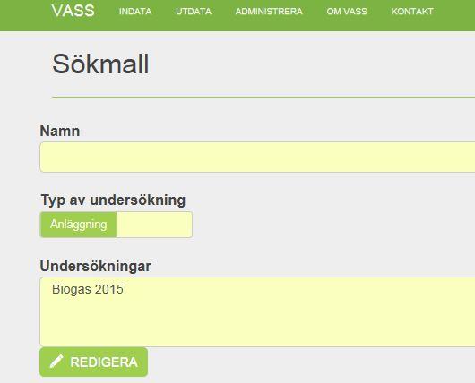 OBS! Om du vill söka ut en anläggningsundersökning ska du välja