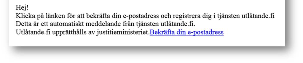 När du har godkänt tjänstens användarvillkor ska du klicka på knappen "Bekräfta e-postadress".