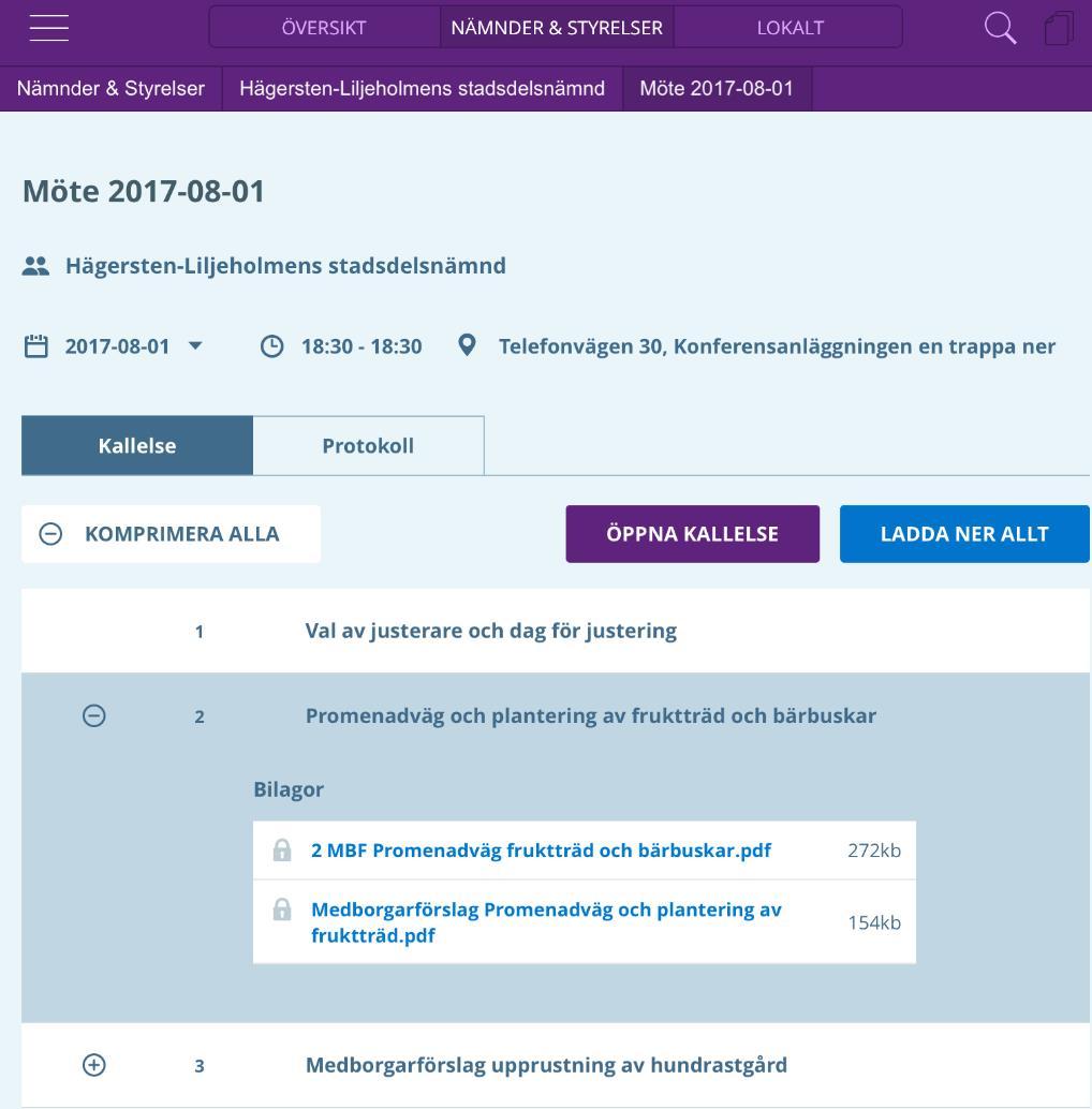 2.9 Öppnade dokument-listan Alla dokument som öppnas visas i en lista.