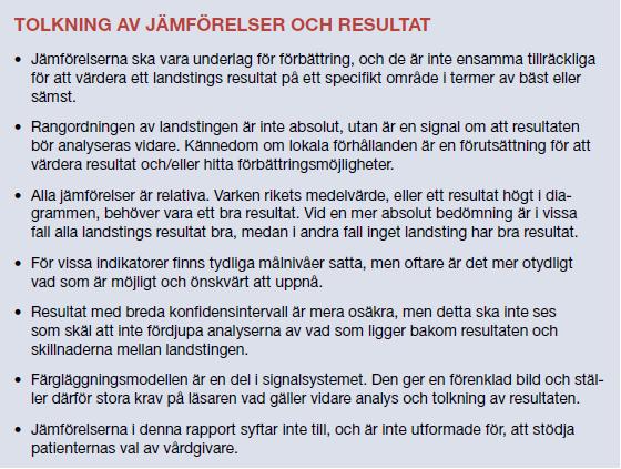 Att tänka på vid tolkning av ÖJ: Ur Öppna jämförelser av