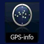Denna knapp öppnar bilden med GPS-information med information om satellitpositioner och signalstyrka.