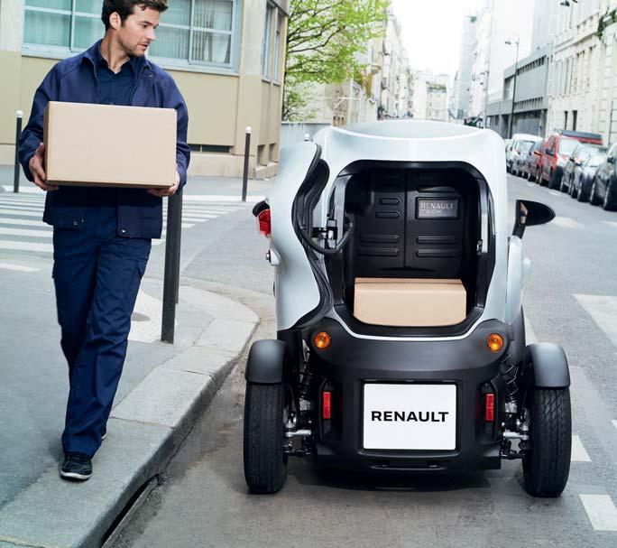 Twizy Cargo, maxat bagage för maximalt utrymme Ljudlösa Twizy Cargo revolutionerar stadsleveranserna med buller och bång.