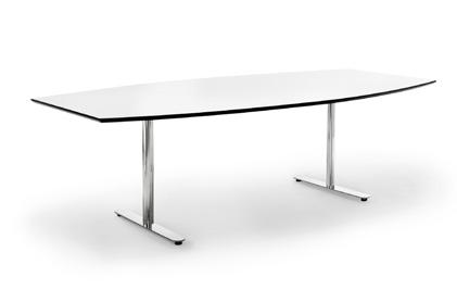 BORD SAND BY Beskrivning Stand By är ett konferensbord med ställfötter där valmöjligheterna är många. Underredet i krom eller silverlack kan kombineras ihop till olika längder.