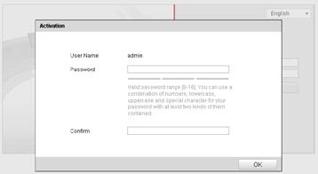 Figur 3 3 Aktiveringsgränssnitt (Webb) 3. Hitta på ett lösenord och ange det i lösenordsfältet.