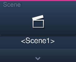 Scener/sekvenser (grundversioner som kan varieras vidare) Med hjälp av styrelementet "Scener" så kan användaren starta så kallade scener och förlopp.