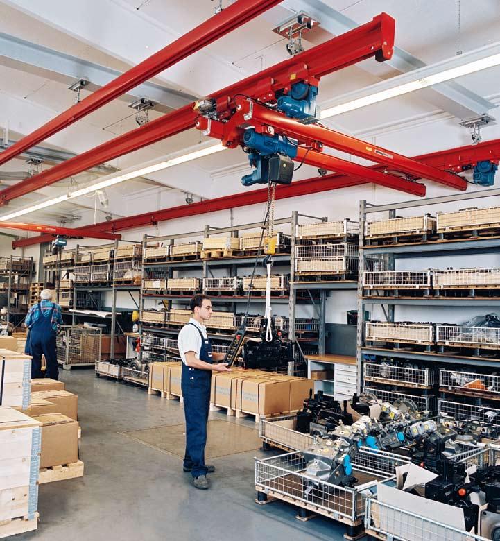 som exempelvis frekvensstyrning och 2-punktslyft. Vägg- och pelarsvängkranar är andra bra lösningar för att öka produktiviteten, sänka kostnaderna och avlasta medarbetarna.
