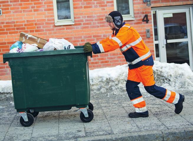 SOPHÄMTARNAS ARBETSMILJÖ ALLAS ANSVAR man snubblar eller halkar. Förlorad kontroll av transportmedel/utrustning eller föremål är också vanligt.