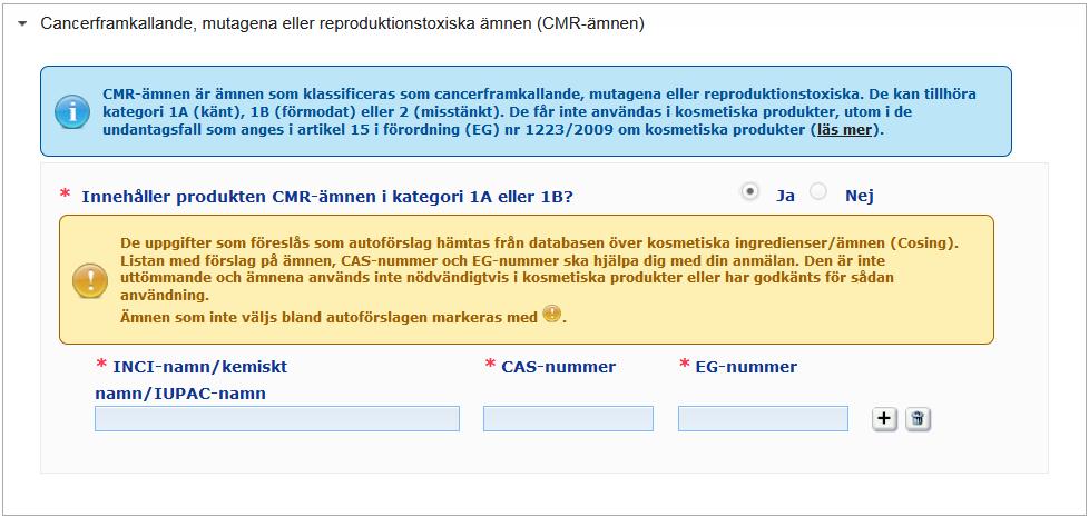 reproduktionstoxiska (CMR) i kategori 1A eller 1B enligt del 3 i bilaga VI till förordning (EG) nr 1272/2008.