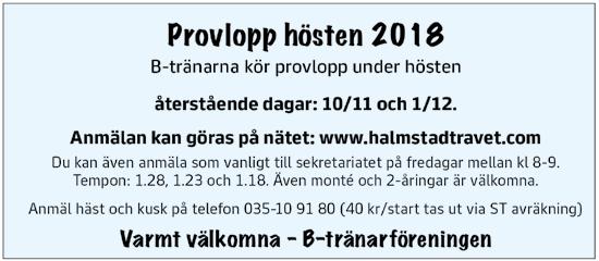 Ev Estwood oh Top Cts 9 september Hlmstd Live MAT Smk på