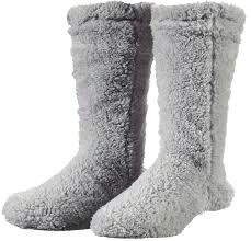 Metallvit COSY SOCKS BESKRIVNING Cosy socks i sherpa som kan