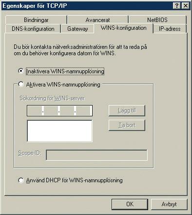 Fliken Gateway : Samtliga fält skall vara tomma.