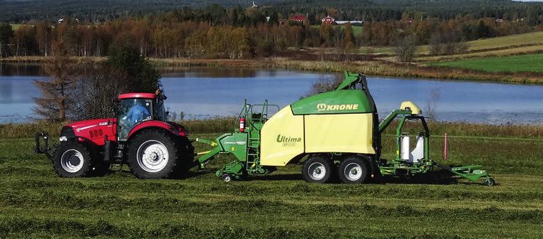 Ultima : Toppklass utan stopp Ultima är världens första press/inplastarkombination som kan arbeta kontinuerligt utan avbrott även då balen lindas med nät respektive överförs till lindningsbordet.