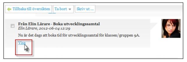 Boka tid för utvecklingssamtal (Används av vissa) Inför perioder med utvecklingssamtal lägger mentor ut tider som du kan boka.