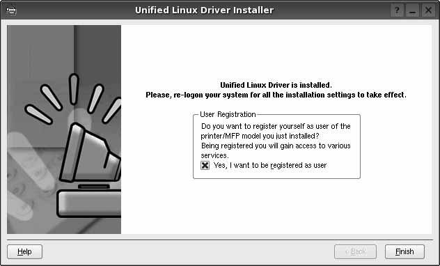 skrivare Skriva ut ett dokument 3 På Samsungs webbplats laddar du ner och packar upp Unified Linux Driver-paketet på datorn. 4 Klicka på ikonen i skärmens nederkant.
