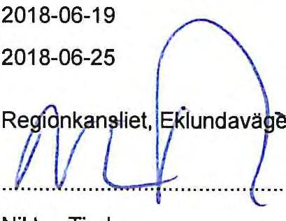 Plats och tid Utses att justera Justeringens tid et omfattar Sessionssalen, Rådhuset, Örebro kl. 09:00-17:15 Carina Dahl Habib Brini 2018-06-25 kl. 15:00 51-85 ANSLAG/BEVIS et är justerat.