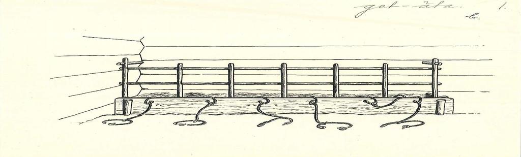 Dalmålsordboken: get-äta ett slags krubba framför vilken getterna är bundna.