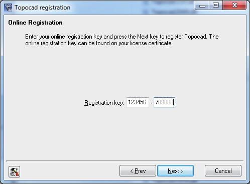 Registrering online Ange din Registration key som du hittar på licensbeviset. Programmet kommer att söka motsvarande licensinformation via internet.