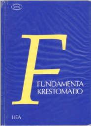 El "Fundamento Krestomatio" de la lingvo ESPERANTO de D-ro L.L. Zamenhof Ekzercoj: 5 La birdoj flugas. La kanto de birdoj estas agrabla. Donu al la birdoj akvon, ĉar ili volas trinki.