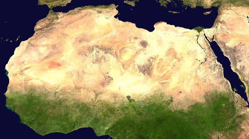 Elenergiförsörjning för DUMMIES Sahara 9 065 000 km² Mänsklighetens behov:17 000 000 000 kw