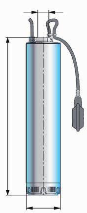 ÖVRIGA PUMPAR DRÄNKBAR UNIVERSALPUMP Diameter 131 mm Med FRANKLIN-motor Kompakta dränkbara pumpar för pumpning av råvatten från grävda brunnar, sjöar och vattendrag.