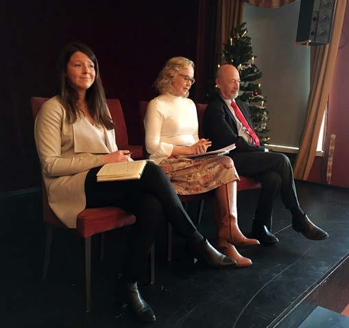 mellan Åbo och Stockholm. Avslutningsvis samtalade riksdagsledamot Eeva-Johanna Eloranta (Sdp), stadsfullmäktigegruppens ordförande Olli A.