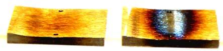 3.3.2 Testfogens utseende efter slipning Slaglängd 1, 0 mm Slaglängd 2, 60 mm Slaglängd 3, 70 mm