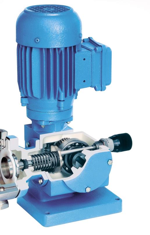 Pumpkapacitet Tryck upp till 20bar Utlopp från 0,4l/h 1500l/h per pumphuvud Temperatur 80