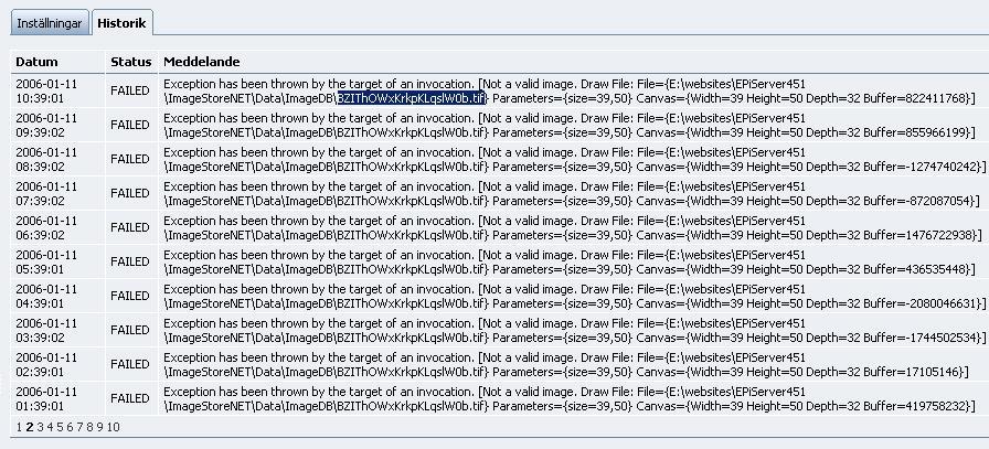 5.1. ImageVault konverteringsjobb Detta schemalagda jobb konverterar ett bildoriginal till önskade filformat som konfigurerats i ImageVault och aktiverats i albumen.