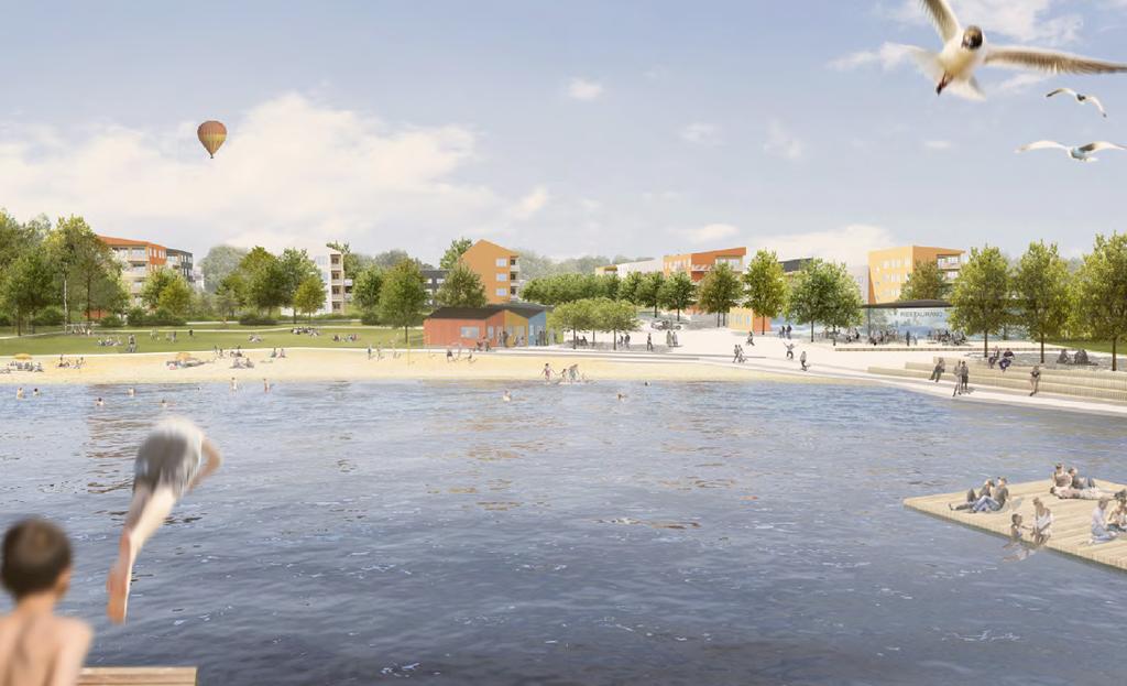 Lindö Strand Norrköping Cirka 130 bostäder Säljstart hösten 2018 Bostadshusen ligger