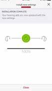 Din audionom kan ha bifogat en beskrivning av de nya inställningarna. Du kan se installationsförloppet. En grön bocksymbol indikerar att installationen har slutförts.